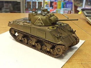 1/35 Танк M4A2 Sherman, готова&nbsp;модель (авторська&nbsp;робота)