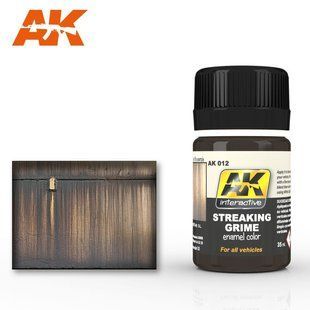 Потеки грязи, жидкость для создания эффекта, эмаль, 35 мл (AK Interactive AK012 Streaking Grime Effect)