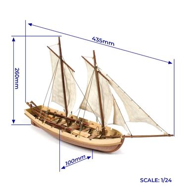 1/24 Шлюпка капітана Блая HMS Bounty (OcCre 52003), збірна дерев'яна модель