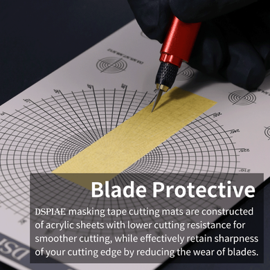 Килимок для різання масок Type D: Straight Lines, 110х233 мм (DSPIAE AT-EC Masking Tape Cutting Mat with Patterns)