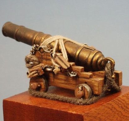 54 мм Французская морская пушка, 18 век, сборная металлическая (Canon naval frances, siglo XVIII) Beneito Miniatures