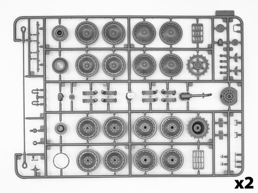 1/35 Набір моделей "Сталеві коти Панцерваффе": Pz.Kpfw.VI Ausf.B King Tiger та Pz.Kpfw.V Ausf.D Panther (ICM DS3524), збірні моделі