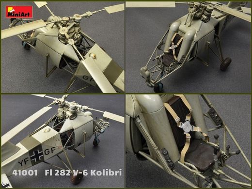 1/35 Flettner FL-282V-6 Kolibri германский вертолет (MiniArt 41001), сборная модель