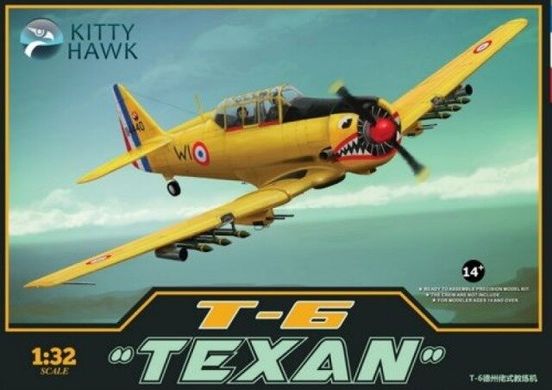 1/32 North American T-6 Texan учебно-тренировочный самолет (Kitty Hawk 32002) сборная модель