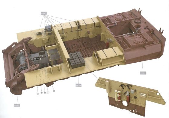 1/35 БРЭМ Bergepanther Ausf.A сборнки завода Demag, ИНТЕРЬЕРНАЯ модель (Takom 2101)