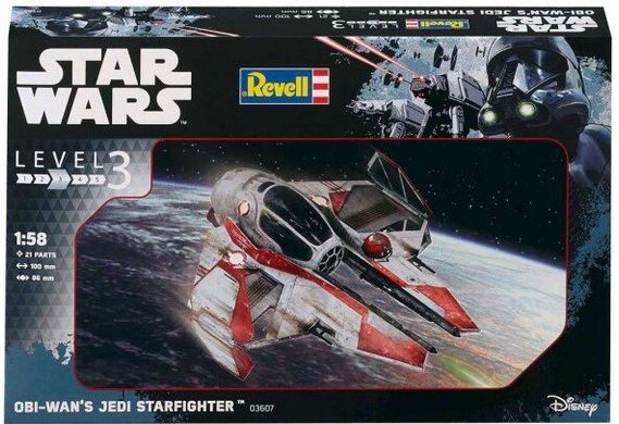 1/58 Star Wars. Obi-Wan's Jedi Starfighter (Revell 03607) Easy Kit