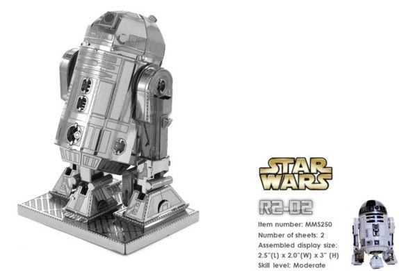 Star Wars R2-D2, сборная металлическая модель (Metal Earth MMS250)