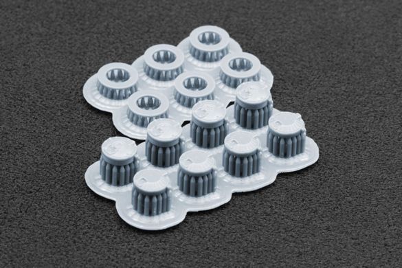 1/72 Колеса для ГАЗ Тигр звичайні, 5 штук та два варіанти ковпаків, 3D-друк (ScaleX WM72009)