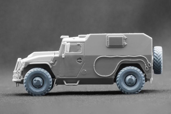 1/72 Колеса для ГАЗ Тигр звичайні, 5 штук та два варіанти ковпаків, 3D-друк (ScaleX WM72009)