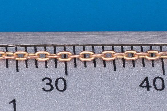 Ланцюг металевий, розмір ланки 1.9 мм х 1.1 мм, довжина 1 метр (RB Model 134 02) Brass Chain