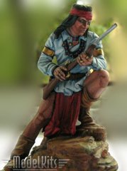 Воин Апач, окрашенная фигура 54 мм