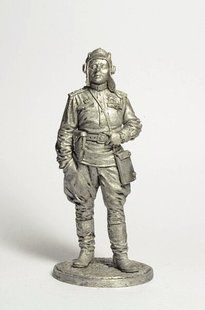 54 мм Гвардії майор, командир танкового батальйону, СРСР 1945 року, колекційна олов'яна мініатюра (EK Castings WWII-9)