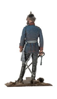 54мм Прусский офицер, 1878 год, коллекционная оловянная миниатюра (Andrea Miniatures SG-F133), сборная неокрашенная
