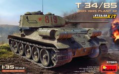 1/35 Танк Т-34/85 завода №112 образца 1945 года, модель с полным интерьером (Miniart 37065), сборная модель