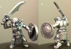 HassleFree Miniatures - Csaba, male goblin with shield and sword - HF-HFO008