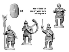 Древние (Ancients) - Carthaginian Veteran Spearmen Command - Crusader Miniatures NS-CM-ANC010