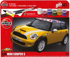 1/32 Автомобіль Mini Cooper S, серія Gift Set з фарбами та клеєм (Airfix A55310A), збірна модель