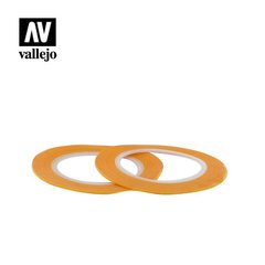 Маскировочная лента 1 мм, длина 18 м, 2 штуки (Vallejo T07002) Masking Tape