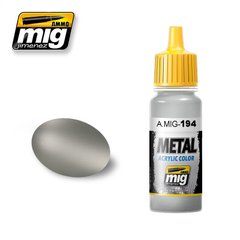 Металлик матовый алюминий, 17 мл (Ammo by Mig A.MIG-194 Matt aluminum) акриловая краска