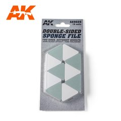Набор двухсторонних абразивно-полировальных спонжев, 10 штук (AK Interactive 9029 Double Sided Sponge)