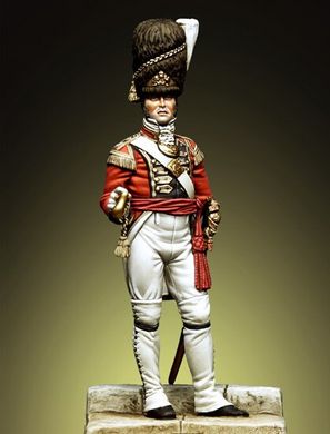 54 мм Officer of the 1st Foot Guard Saint James Palace Company Grenadier, Великобританія 1808 рік (Pegaso 54221) збірна олов'яна фігура