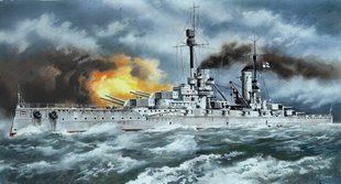 1/350 Kronprinz германский линейный корабль Первой мировой (ICM S.003), сборная модель