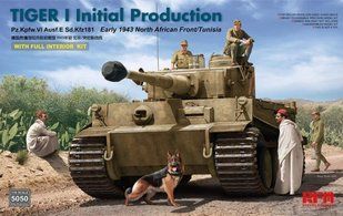 1/35 Танк Pz.Kpwf.VI Tiger I ранних серий, Тунис/Северная Африка 1943 год (Rye Field Model RM-5050), интерьерная сборная модель