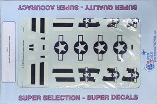 1/72 Декаль для P-51B/C Mustang Invasion Stripes (Полосы вторжения) (Super Scale Decals 72-777)