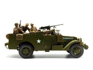 1/35 M3 Scout Car американський бронеавтомобіль з фігурами, готова модель авторської роботи