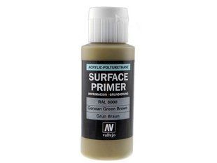 Vallejo 73606 Грунтовка Зелено-коричневая немецкая, 60 мл (German Green Brown RAL8000 Surface Primer Acrylic-Polyurethane)