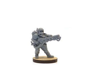 Cadian Shock Trooper with Flamer, миниатюра Warhammer 40.000, пластиковая (Games Workshop)