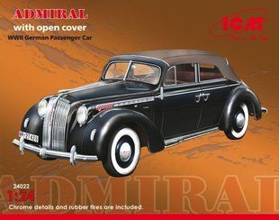 1/24 Opel Admiral Cabriolet германский легковой автомобиль (ICM 24022), сборная модель