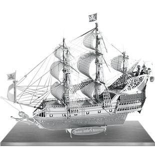 Queen Anne&rsquo;s Revenge Ship, збірна металева модель (IconX ICX009) 3D-пазл