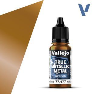 Arcane Gold - Airbrush, серія металіків True Metallic Metal для аерографа, 18 мл (Vallejo 77177)