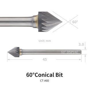 Насадка с конусной фрезой 60 градусов для DSPIAE AT-CT &ldquo;I-deal&rdquo; Plastic Chamfering Tool