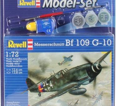 1/72 Messerschmitt Bf-109G-10, стартовий набір з фарбами, клеєм та пензликом (Revell 64160), збірна модель