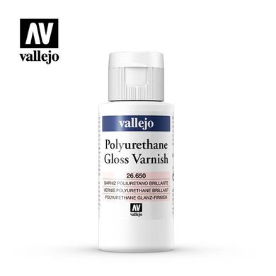 Лак глянсовий акрил-поліуретановий, 60 мл (Vallejo 26650 Polyurethane Gloss Varnish)