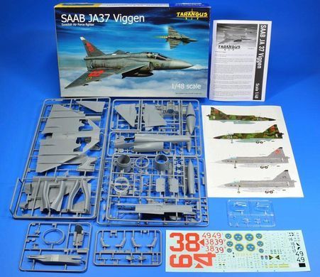 1/48 SAAB JA37 Viggen шведский истребитель (Tarangus TA4803) сборная модель