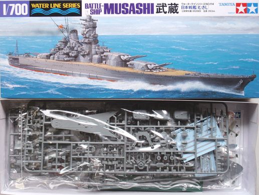 1/700 Musashi японський лінкор, серія по ватерлінію Water Line Series (Tamiya 31114), збірна модель