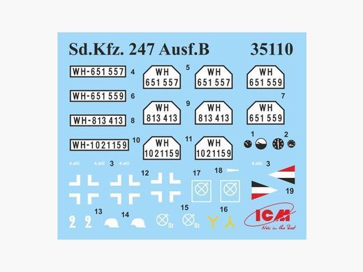 1/35 Бронеавтомобиль Sd.Kfz.247 Ausf.B с экипажем (ICM 35111), сборная модель