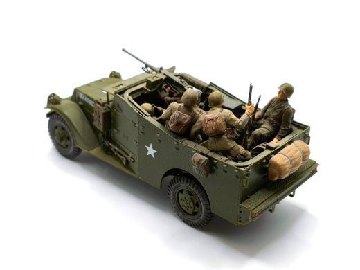 1/35 M3 Scout Car американський бронеавтомобіль з фігурами, готова модель авторської роботи