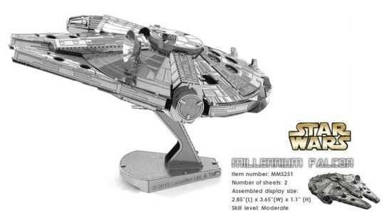Star Wars Millennium Falcon, збірна металева модель (Metal Earth