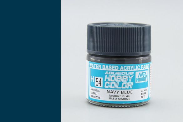 Синяя морская, акриловая краска Hobby Color, 10 мл (Gunze Sangyo Mr. Hobby H54 Navy Blue)