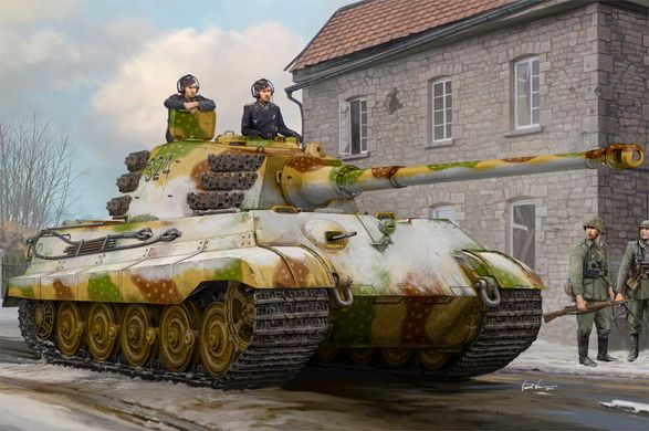 1/35 Танк Pz.Kpfw.VI King Tiger с башней Henschel образца февраля 1945 года (Hobbyboss 84532), сборная модель