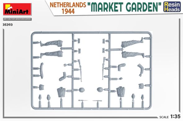 1/35 Набор фигур "Операция Market Garden", Нидерланды 1944 года, 5 фигур, сборные пластиковые (Miniart 35393)