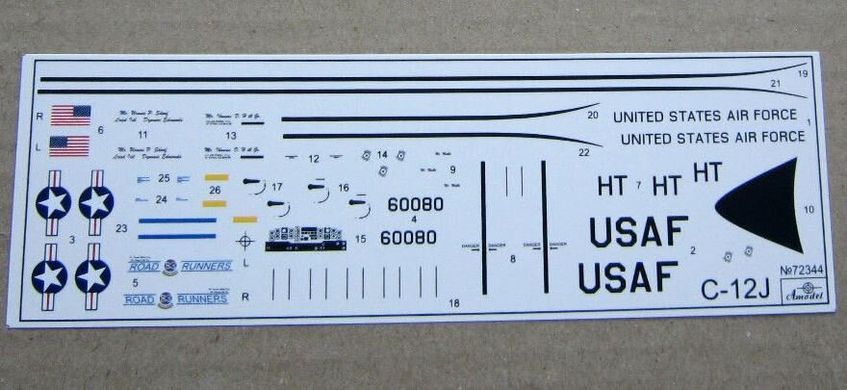 1/72 Beechcraft C-12J USAF тактический военный самолет (Amodel 72344) сборная модель