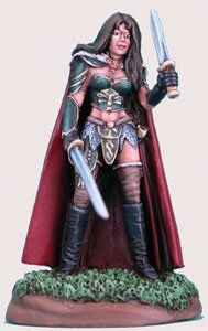 Elmore - The Protector - Female Fighter with Long Sword and Dagger - Dark Sword DKSW-DSM1144