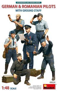 1/48 Німецькі і румунські пілоти та наземний персонал, 6 фігур (Miniart 49024), збірні пластикові