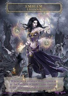 Emblem Liliana Defiant Necromancer #1 Token Magic: the Gathering (Токен) GnD Cards