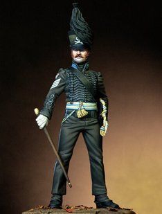 54 мм Сержант &ldquo;Лейб батальйона&rdquo;, герцог Браншвейский, 1815 год